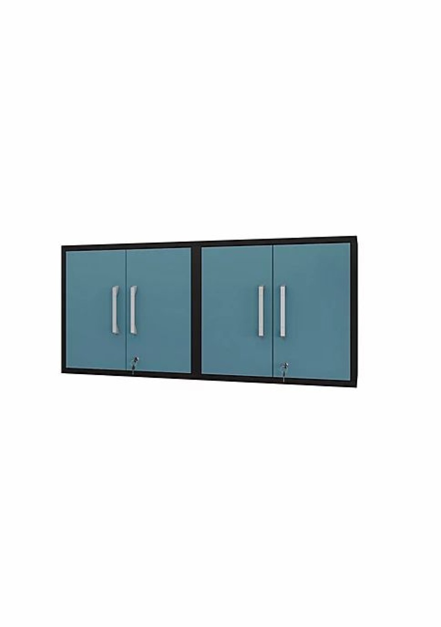 Dressers & Chests * | Deals Manhattan Comfort Eiffel Floating Garage Cabinet (Set Of 2)