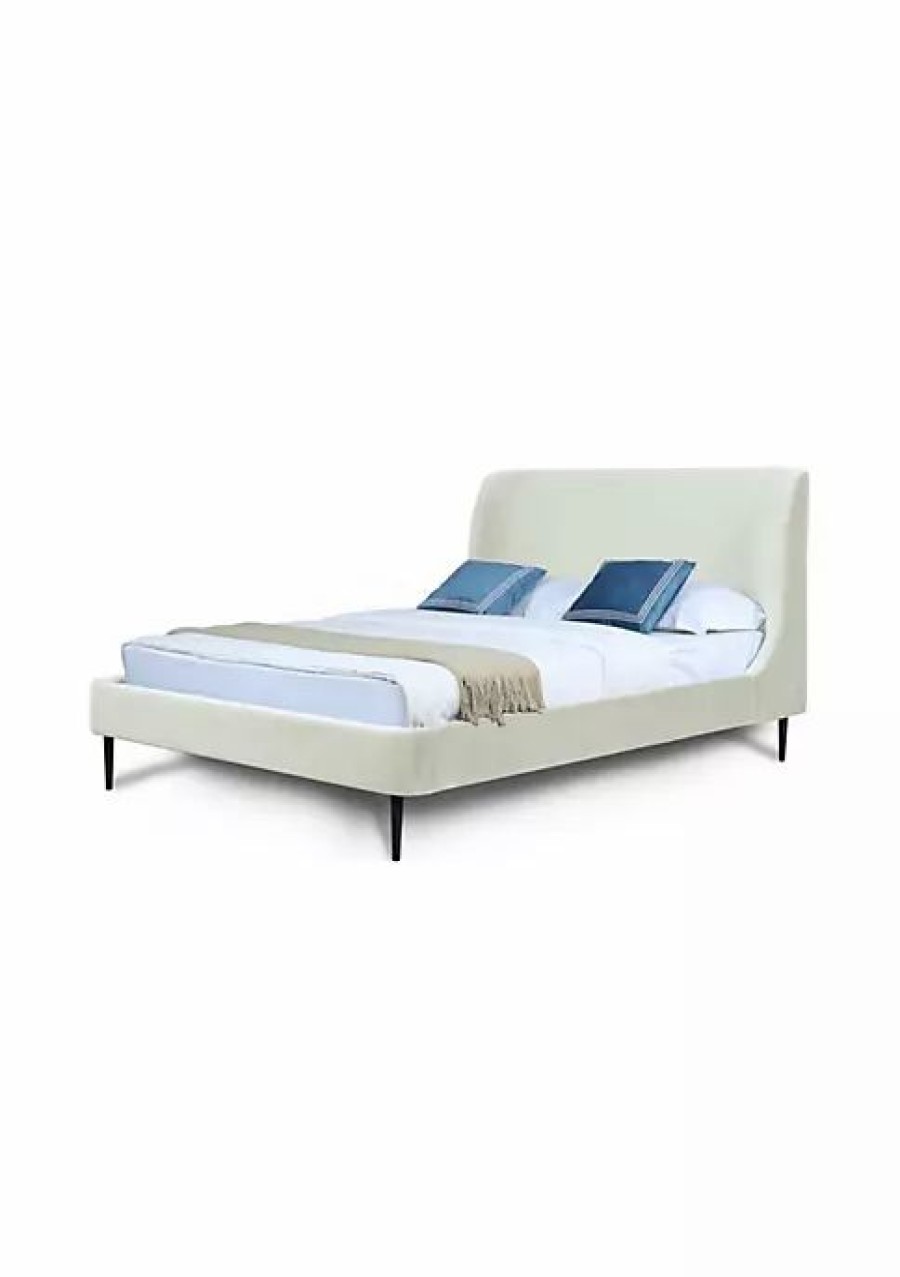 Dressers & Chests * | Promo Manhattan Comfort Heather Full-Size Bed In Legs Cream And Black