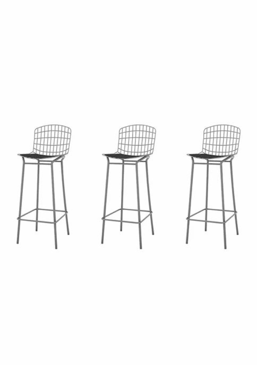 Furniture * | Flash Sale Manhattan Comfort Madeline 41.73 Barstool, Set Of 3