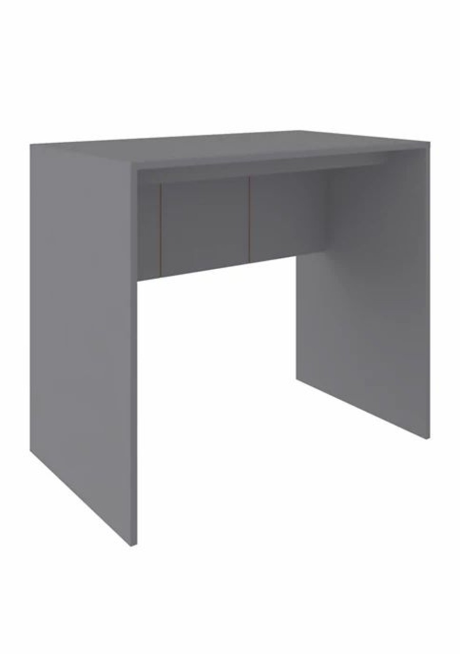 Dressers & Chests * | Best Deal Manhattan Comfort Cornelia 35.54 Inch Desk In White Grey