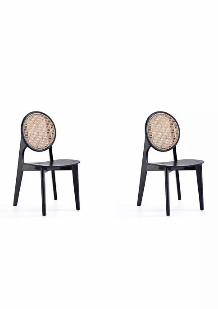 Furniture * | Best Deal Manhattan Comfort Versailles Cane Dining Chair Set Of 2