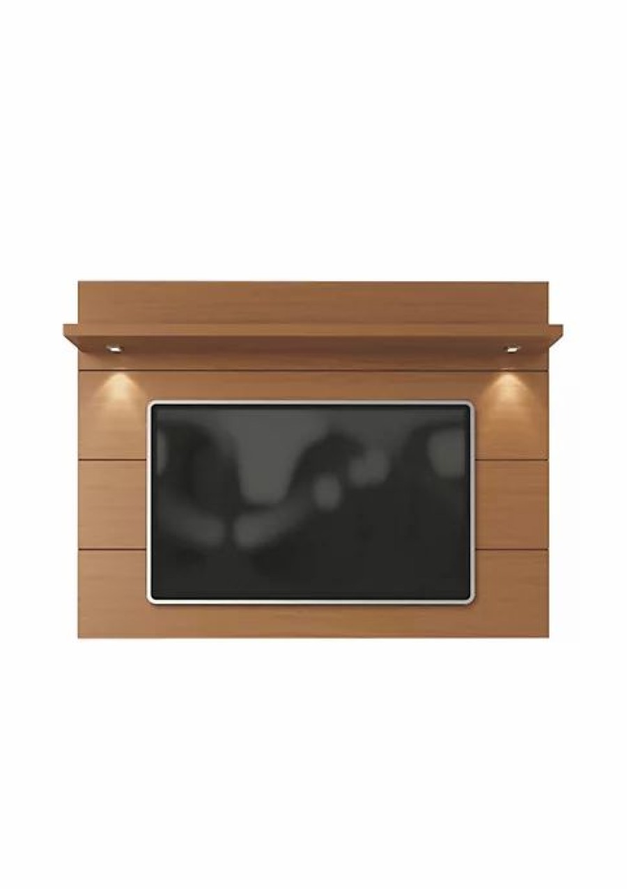 Tv & Media Stands * | Coupon Manhattan Comfort Cabrini Floating Wall Tv Panel 1.8 In Maple Cream