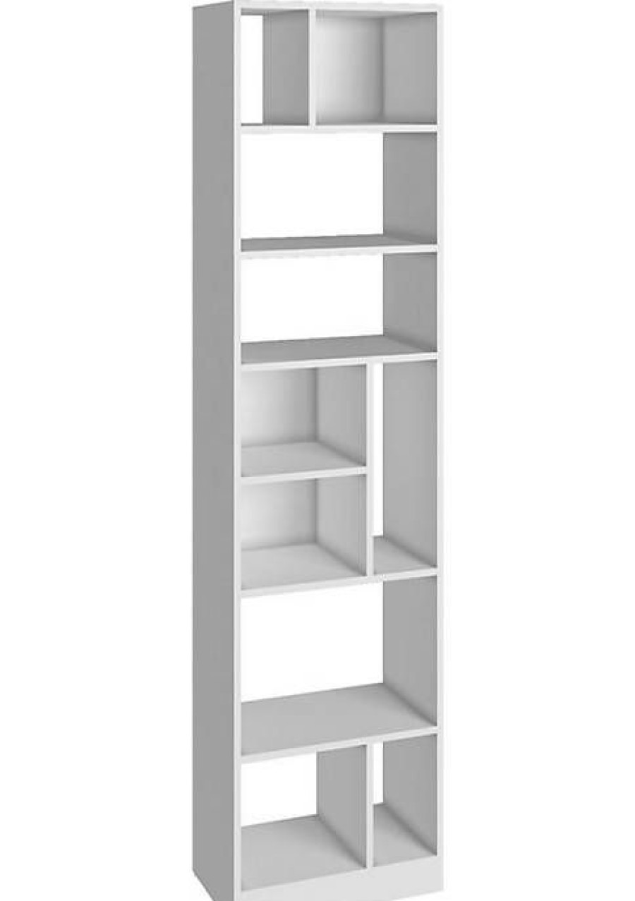 Tv & Media Stands * | Coupon Manhattan Comfort Valenca Bookcase 4.0 In White