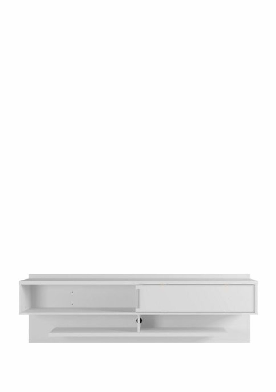 Tv & Media Stands * | Buy Manhattan Comfort 70.86 Inch Astor Floating Entertainment Center 1.0 White