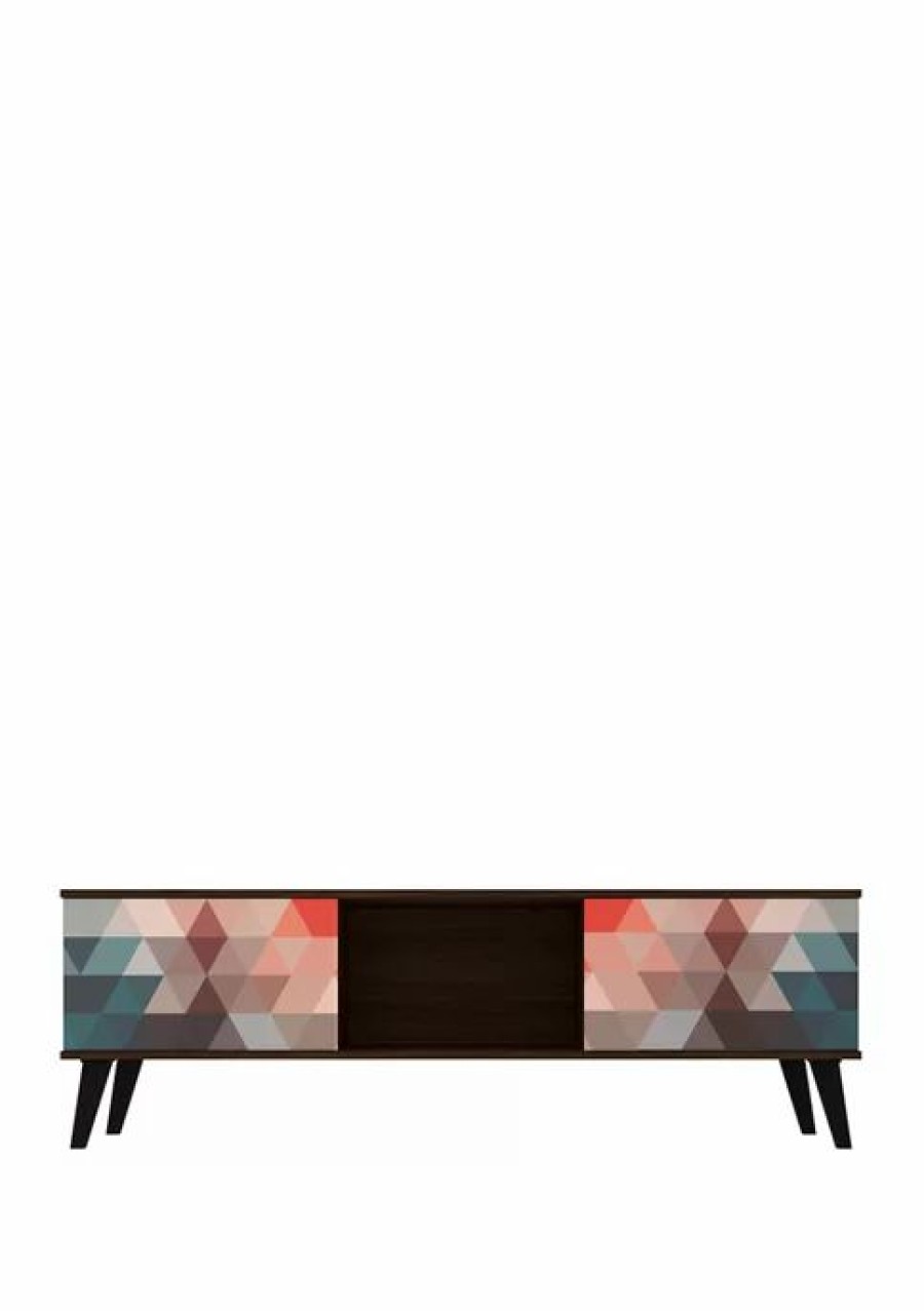 Furniture * | Deals Manhattan Comfort 62.2 Inch Doyers Tv Stand Red