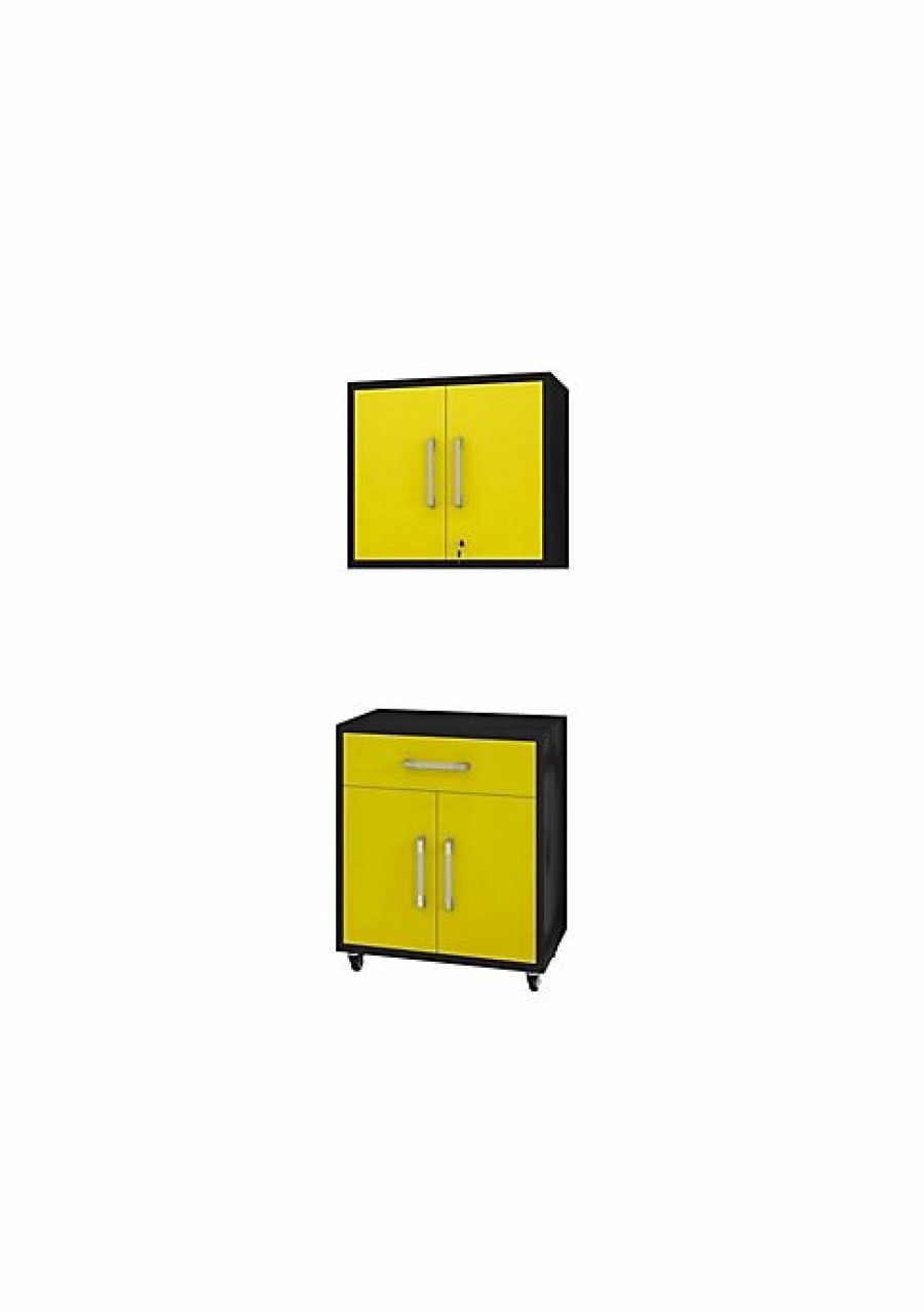 Dressers & Chests * | Promo Manhattan Comfort Eiffel 2-Piece Garage Set