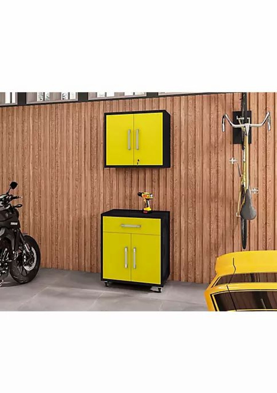 Dressers & Chests * | Promo Manhattan Comfort Eiffel 2-Piece Garage Set