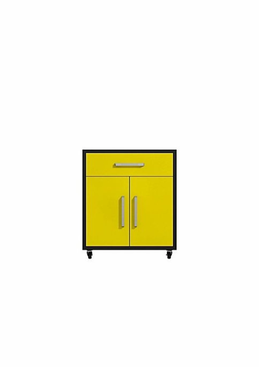 Dressers & Chests * | Brand New Manhattan Comfort Eiffel 28.35 Mobile Garage Storage Cabinet