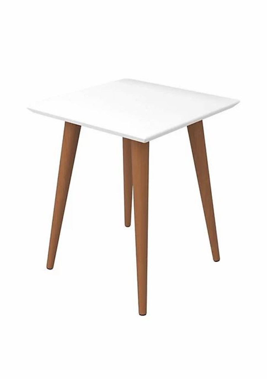 Tv & Media Stands * | Best Reviews Of Manhattan Comfort Utopia High Square End Table In Off White